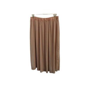 Advia Pleated Plush Midi Skirt